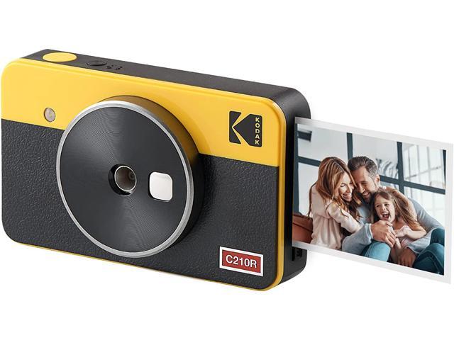 KODAK Mini Shot 2 Retro 4PASS 2-in-1 Instant Camera and Photo Printer (2.1x3.4 inches) + 8 Sheets, Yellow