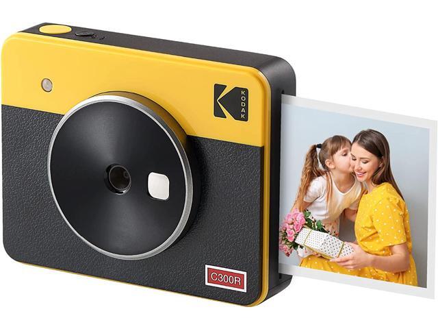 KODAK Mini Shot 3 Retro 4PASS 2-in-1 Instant Digital Camera and Photo Printer (3x3 inches) + 8 Sheets, Yellow