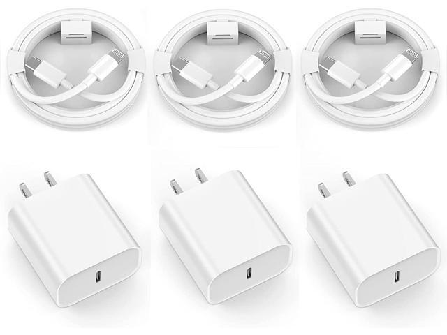 iPhone 14 13 12 Fast Charger [Apple MFi Certified], 3 Pack PD 20W USB C Wall Charger Block with 3 Pack 6FT Extra Long USB C to Lightning Fast...