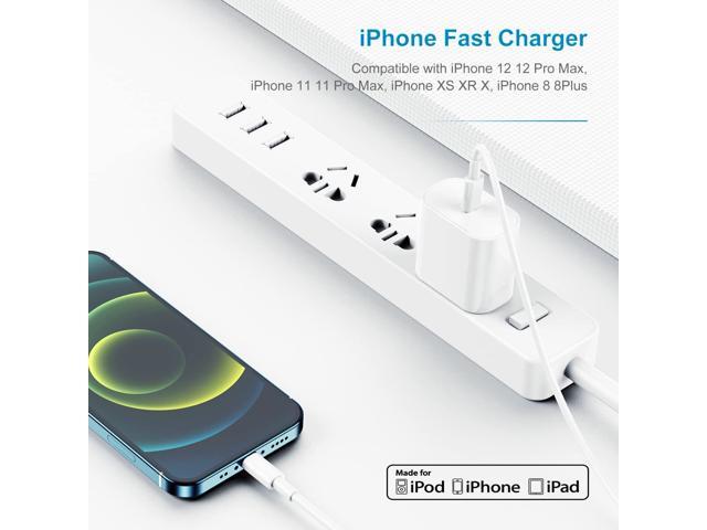 iPhone Charger Fast Charging 6ft CordApple MFi Certified USB C to Lightning Cable with 20W Fast Charger Block for iPhone 14 Pro Max/13 Plus/12...