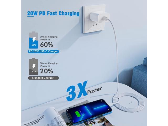 iPhone 15 14 13 Charger Block,20W PD USB C Charger iPhone Fast Charger Plug Type C Wall Charger,PD Durable USB-C Power Delivery Adapter Box...