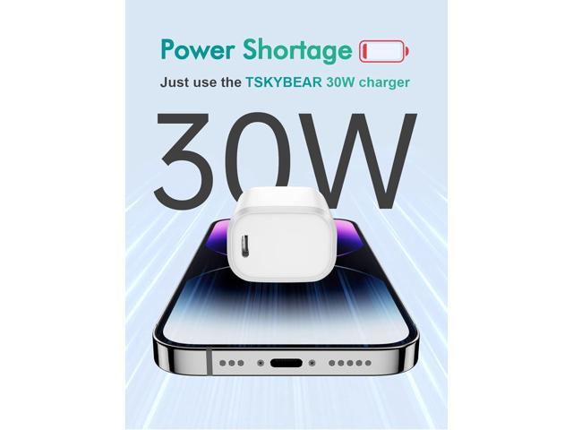 TSKYBEAR 2 Pack USB C Charger Block 30W Super Fast Charger - Replacement for iPhone 16 15 14 13 12 Pro/Pro Max/Mini, Replacement for Google Pixel...