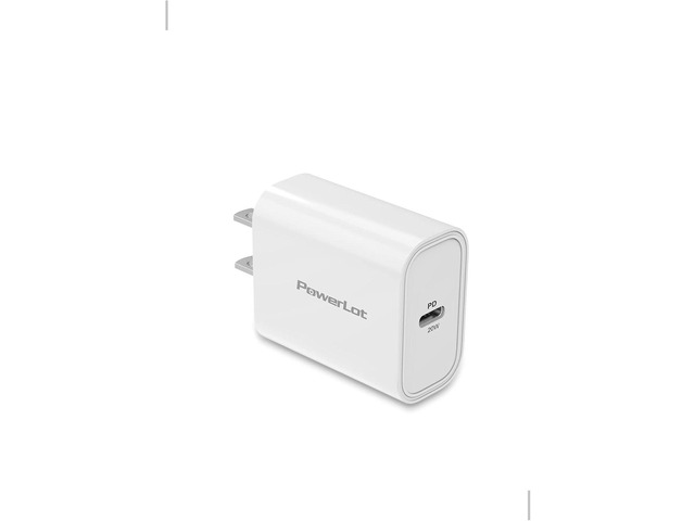 USB C Charger Block, PowerLot 20W USB C Power Adapter PD USBC Wall Charger Fast Charger for iPhone 15/15 Pro/ 15 Pro Max/ 15 Plus/ 14/13/ 12/11/ Xs...