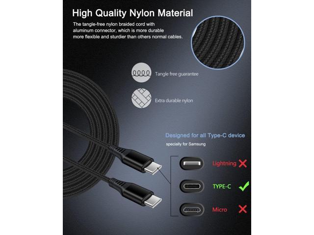 20W PD USB C Wall Charger Adapter [60W/6FT] USB Type C to USB-C Cable, Fast Charging 3.0 Block Plug Cube Brick Box, Android USBC to C Phone Power...
