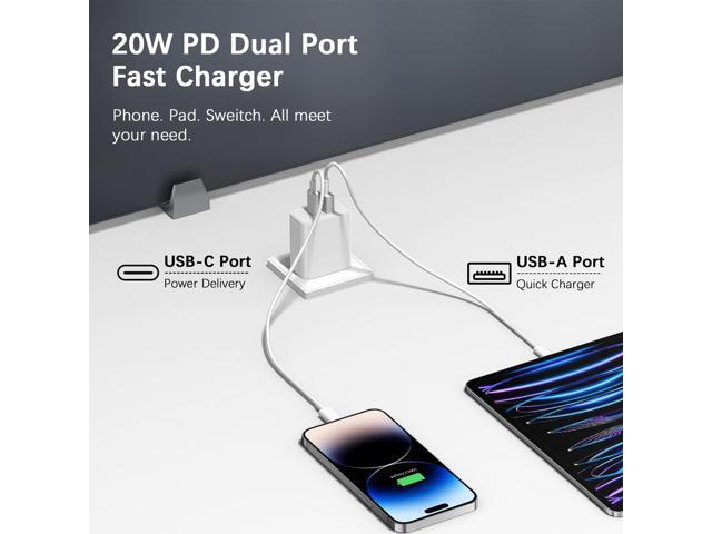 [3 Pack] USB C Charger Block, iPhone 16 Charger Block Dual Port PD Power Adapter Fast Charging Block for iPhone 16/16 Pro/16 Pro Max/16...