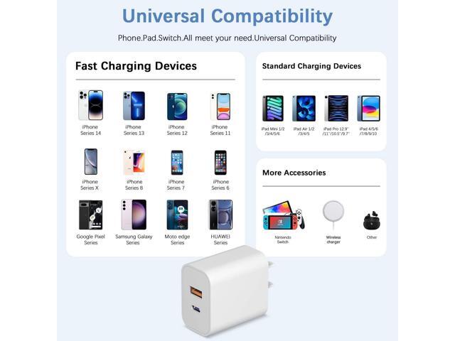 [3 Pack] USB C Charger Block, iPhone 16 Charger Block Dual Port PD Power Adapter Fast Charging Block for iPhone 16/16 Pro/16 Pro Max/16...