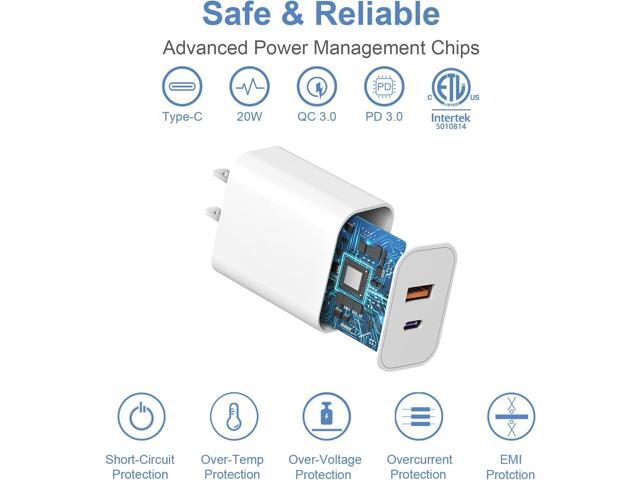 [3 Pack] USB C Charger Block, iPhone 16 Charger Block Dual Port PD Power Adapter Fast Charging Block for iPhone 16/16 Pro/16 Pro Max/16...