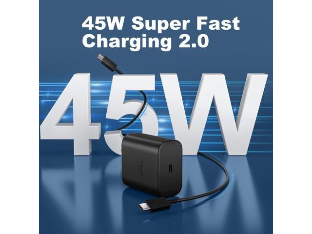 45W Samsung Super Fast Charger USB C, 45 Watt USB C Charger Block with 12FT Android Phone Fast Charging Cable Cord for Samsung Galaxy S24...