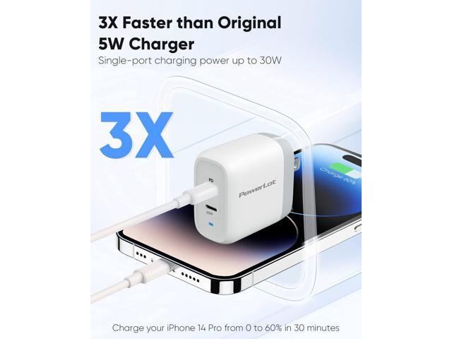 USB C Charger Block, 40W USB C Wall Charger GaN Foldable USB C Power Adapter 2-Port (20W+20W) PD Fast Charging Block for iPhone 15/15 Pro/ 15 Pro...