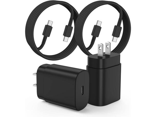 2Pack 25W USB C Charger for Samsung Galaxy S24 Ultra, Super Quite Fast Charging Type C Block with 10FT C to C Cord for Samsung Galaxy Tab S9 S8 S23...