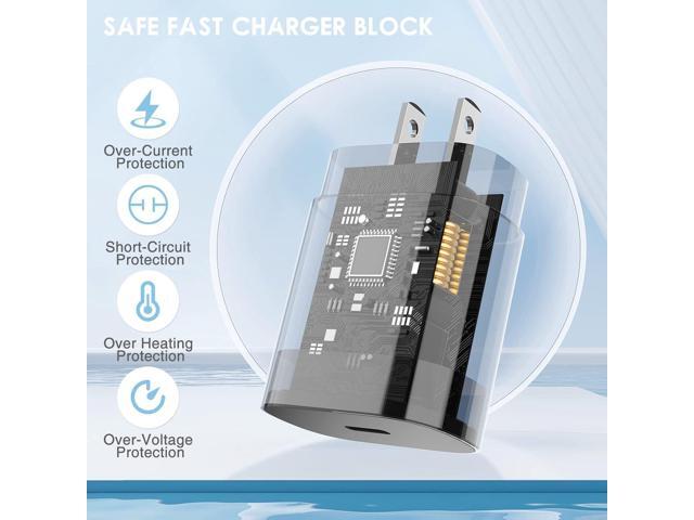 (2Pack) 10Ft USB C Fast Charger, 25W Type C Wall Charger Block with USB C to USB C Cable Android Charger Adapter for Samsung Galaxy S23...