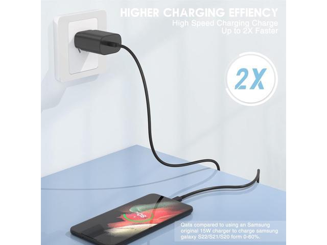 (2Pack) 10Ft USB C Fast Charger, 25W Type C Wall Charger Block with USB C to USB C Cable Android Charger Adapter for Samsung Galaxy S23...