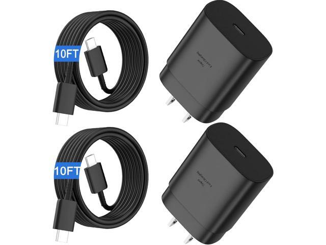 S25 S24 S23 S22 Ultra Samsung Charger Fast Charging,25W Android Phone Charger Cord Type C Block & Super Fast Charger USB C Cable 10Ft for Samsung...
