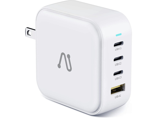 USB C Wall Charger, Aergiatech 100W 4Port PD3.0 PPS GaN Type C Charger Fast Charging Station, Portable Adapter Foldable USB C Charger Block for...