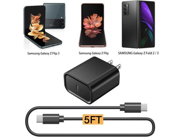 Replacement 18W USB C PD Fast Wall Charger for Samsung Z Flip 6/Z Flip 5/Z Flip 4/Z Flip 3, Z Fold 6/Z Fold 5/Z Fold 4/Z Fold 3/Z Fold 2 5G Cell...