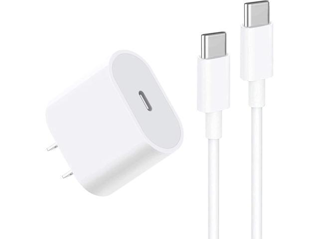 20W USB C Fast Charger for iPhone 15/15 Pro Max, iPad Pro 12.9/11 inch, iPad Air 5/4th, iPad 10th Gen, iPad Mini, with 6.6ft USB C to C Charging Cable