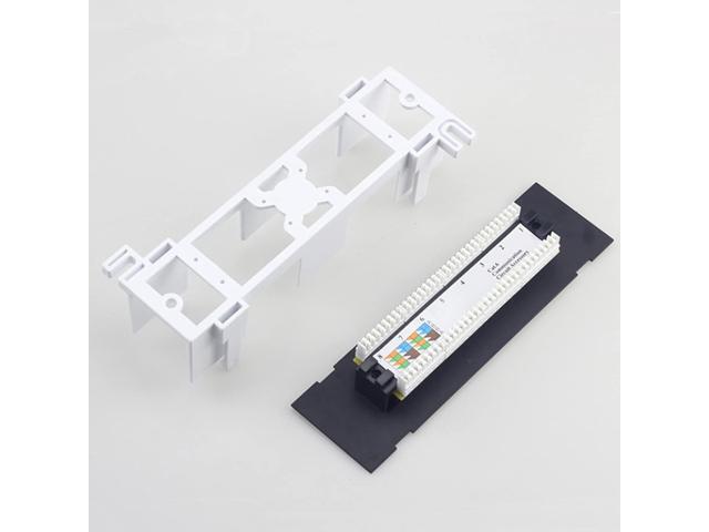 [CAT6 8 Port Patch Panel Unshielded with Coded T568A/B Wiring for RJ45 Network Cables Rack/Wall Mount 1U (Come with Bracket & Mini Punch Down Tool)