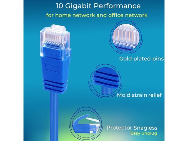 Patch Cables Cat6a 1ft (10 Pack) Slim, Cat6a Ethernet Patch Cable 10G Support, Snagless Cat 6 Patch Cable for Patch Panel to Switch, Flexiable Cat...