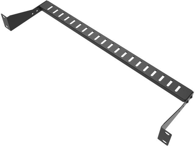 1U Horizontal 19-Inch Rack Mount Cable Management Bar Depth Adjustable Horizontal Cable Lacing Cross Bar Black (1U1PC)