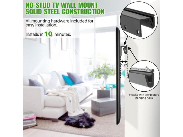 Studless TV Wall Mount, No Drill Drywall TV Mount for 32-75 Inch Smart TVs, Max VESA 600x400mm, Low Profile, No Stud, No Anchors, Tv Wall Bracket...