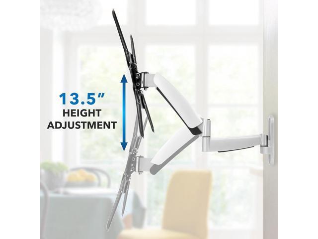 Mount-It! Height Adjustable TV Wall Mount Bracket with Counterbalance Gas Spring Arm - Full Motion Articulating Design Fits Flat Screens Displays...