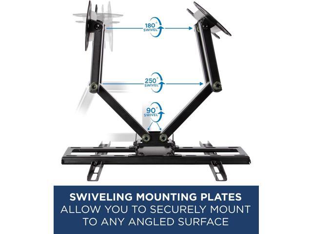 Mount-It! Corner TV Wall Mount - Full Motion Swivel Wall Mount Bracket Designed for Corner Installations, VESA 400x400 Pattern Fits 32, 37, 40, 42,...