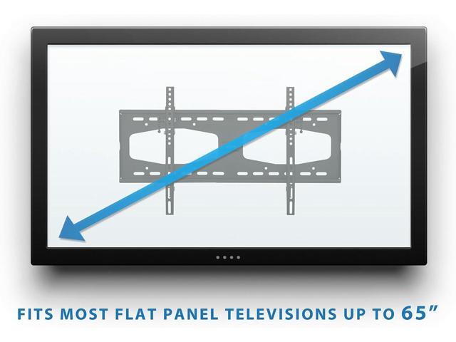 Mount-It! Slim Tilting TV Wall Mount Bracket for 32-55 Inch Samsung, Sony, Vizio, LG, Sharp TVs with Low Profile Design up to VESA 600x400mm, Black