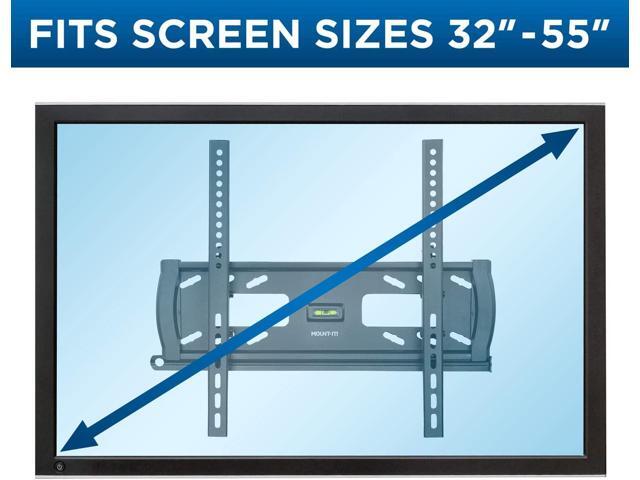 Mount-It! Lockable TV Wall Mount with Anti-Theft Security Bar, Tilt Bracket for 3255 Inch Flat Screen TVs, Commercial-Grade VESA Wall Mount Holds...