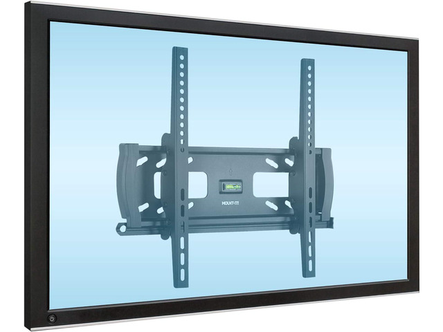 Mount-It! Lockable TV Wall Mount with Anti-Theft Security Bar, Tilt Bracket for 3255 Inch Flat Screen TVs, Commercial-Grade VESA Wall Mount Holds...