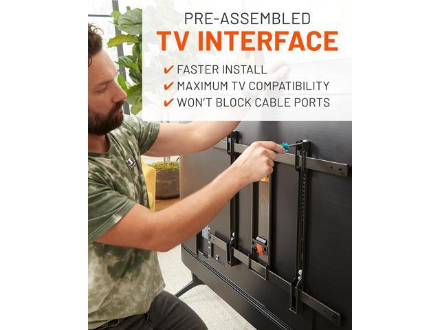 ECHOGEAR XL Full Motion TV Wall Mount - Universal Bracket for Big TVs Up to 90' - Smooth Articualtion Plus Easy 3 Step Install with Pre-Assembled...