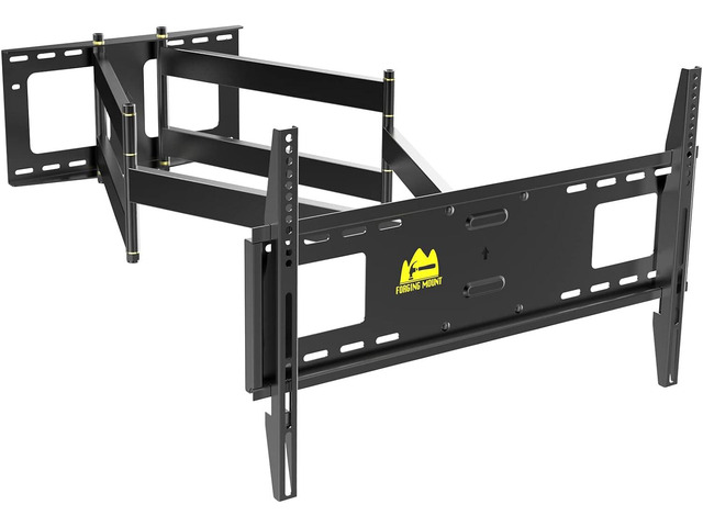 FORGING MOUNT Long Extension TV Mount, Dual Articulating Arm Full Motion Wall Mount TV Bracket with 43 inch Long Arm,Fits 42 to 90 Inch Flat/Curve...