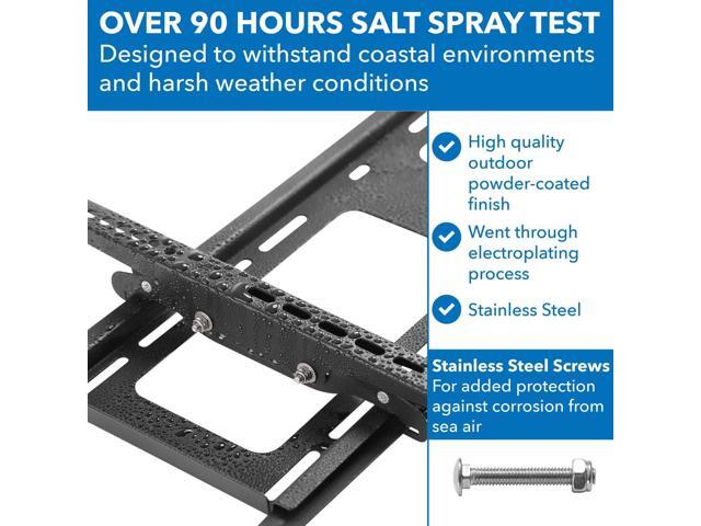 Mount-It! Weatherproof TV Wall Mount Lockable & Tilting 2.1' Low Profile Design Fits 37 38 42 50 55 58 60 65 70 75 80 Inch Televisions VESA...