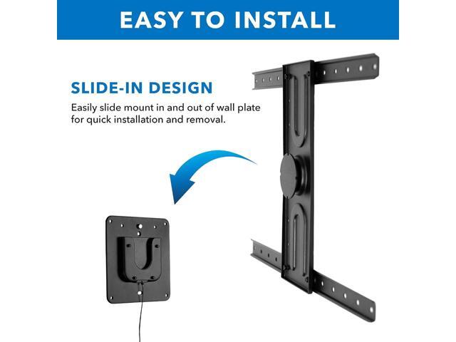 Mount-It! Landscape to Portrait Rotating TV Wall Mount Vertical Flush TV Mount with 360 Degree Rotation Fits VESA Up to 600x400, 37 to 80 Inch...