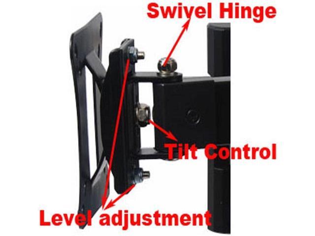 VideoSecu TV Wall Mount Long Articulating LCD LED UHD TV Monitor Flat Panel Mount for Most 26' 27' 30' 32' 39' 40' VESA 75mm/100 mm ML513B CG5