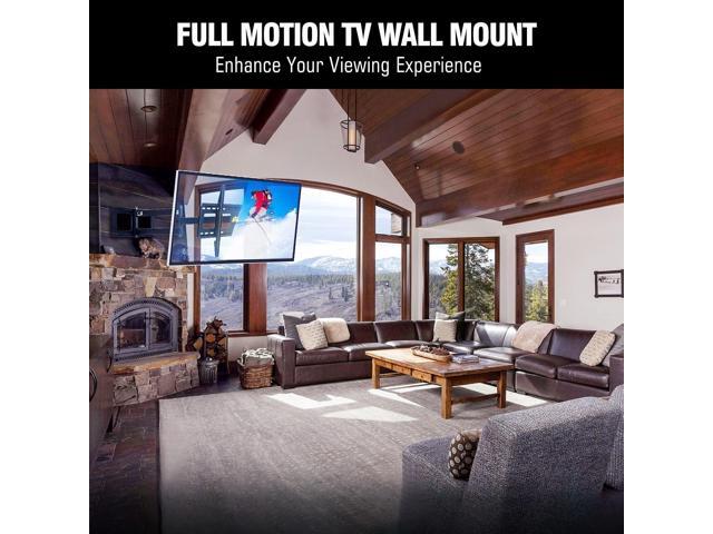 FORGING MOUNT Heavy Duty Long Arm TV Mount, 43 inch Extension Dual Articulating Arm Full Motion TV Bracket, Fits 42-90 Inch Flat/Curve TVs, Holds...