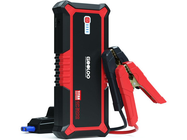 GOOLOO Upgraded GP3000 Jump Starter 3000A Peak Car Starter (Up to 9L Gas or 7L Diesel Engine) 12V Jump Box Auto Lithium Battery Booster SuperSafe...