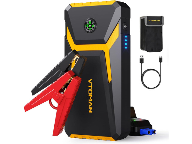 VTOMAN V6 Jump Starter, Car Battery Charger Portable 1500A Peak Jump Box for 12V Auto Battery Booster Pack (Up to 7L Gas/5L Diesel Engines) with...