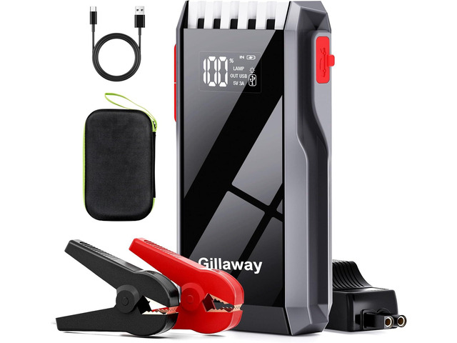 Gillaway 012 Jump Starter Battery Pack, 4000A Peak Car Battery Charger Jump Starter for Up to 10.0L Gas or 8.0L Diesel Engine,12V Car Jumper...