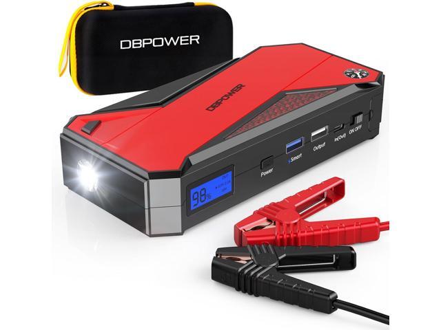 DBPOWER Peak 1600A 18000mAh Portable Car Jump Starter (up to 7.2L Gas, 5.5L Diesel Engine) Battery Booster with Smart Charging Port, Compass, LCD...