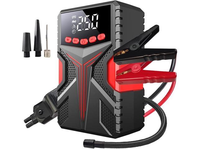 Lorinpow Car Jump Starter with air Compressor Battery Pack Charger Jumper (6.0L Gas and 3.0L Diesel) Peak 1500A, Portable Jump Box tire inflator.