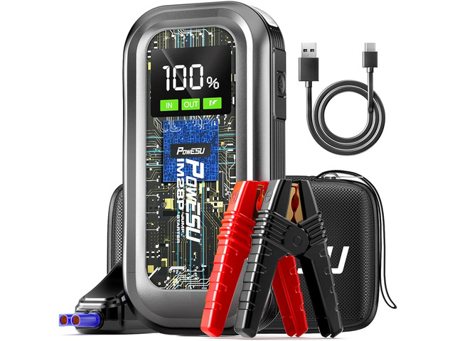 Portable Car Battery Jump Starter - 1500A Peak 12800mAh (Up to 7.5L Gas or 6.0L Diesel Engine) 12V Auto Battery Booster Portable Power Pack with...