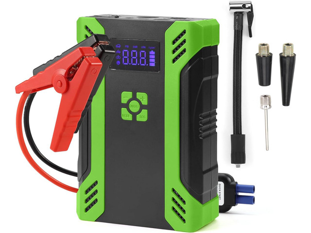 CELLGEAR Portable Car Jump Starter with Air Compressor,2000A 150PSI Jump Starter Battery Pack(8.5L Gas/8.0L Diesel Engine) Digital Tire...