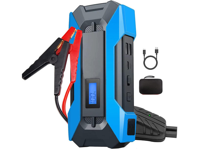 TIWKICH A11 Portable Automotive Jump Starter 2000A 12V Lithium Car Battery Booster Jump Starter Pack with LCD Display,USB Quick Charge, for Up to...