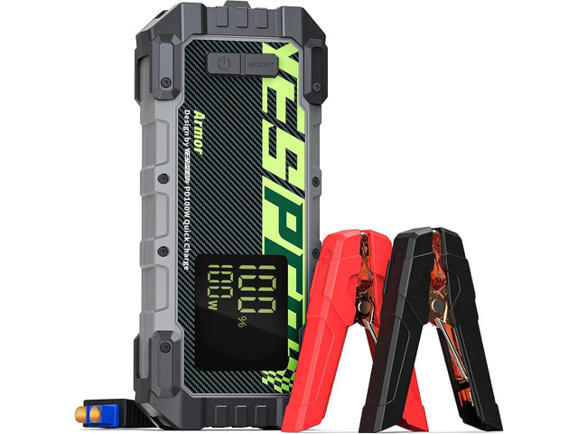 YESPER Car Jump Starter, 3000A Peak Jump Starter Battery Pack 100W Fast Charging 12V Car Battery Charger Jump Starter Portable(Up to 10.0L Gas or...