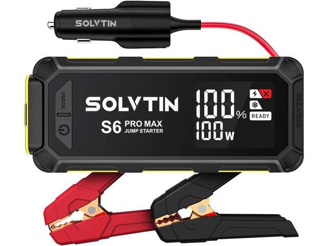 SOLVTIN S6 Pro Max Battery Jump Starter 3000A, Portable Jump Box for Up to 10L Gas and 8L Diesel Engine with LED Display, 12V Car Battery Booster.