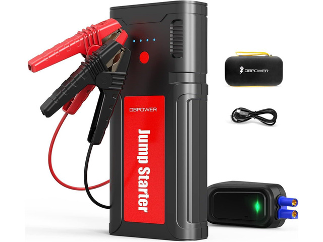 DBPOWER Jump Starter 2750A Peak 76.96Wh Portable Car Jump Starter (Up to 10L Gas/8L Diesel Engine) 12V Auto Battery Booster Pack with Smart Clamp...