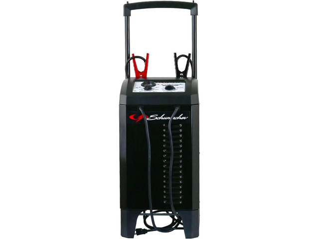 Schumacher SC1633 200 Cranking Amp 12V/24V Wheeled Battery Charger and Jump Starter For Car, SUV, Truck, and Boat 135-Minute Manual Timer Controlled