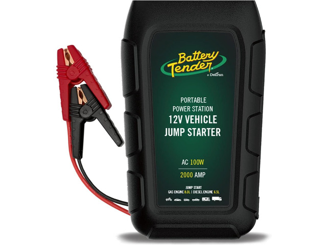 Battery Tender 2000 AMP Lithium Jump Starter and Portable Power Bank with 100 Watt Inverter