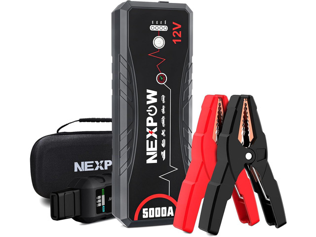 NEXPOW Car Jump Starter,Car Battery Jump Starter Pack 5000A Peak Q12 for All Gas and Up to10.0L Diesel Engine 12V Auto Battery Booster,Jumper...