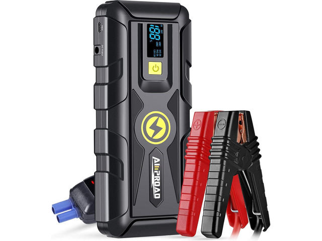 AMPROAD Jump Starter 4000A for Truck Up to 10.0L Gas & Diesel Engines, Portable and Compact Jump Box, Build-in LED Flashlight Car Emergency Kit...